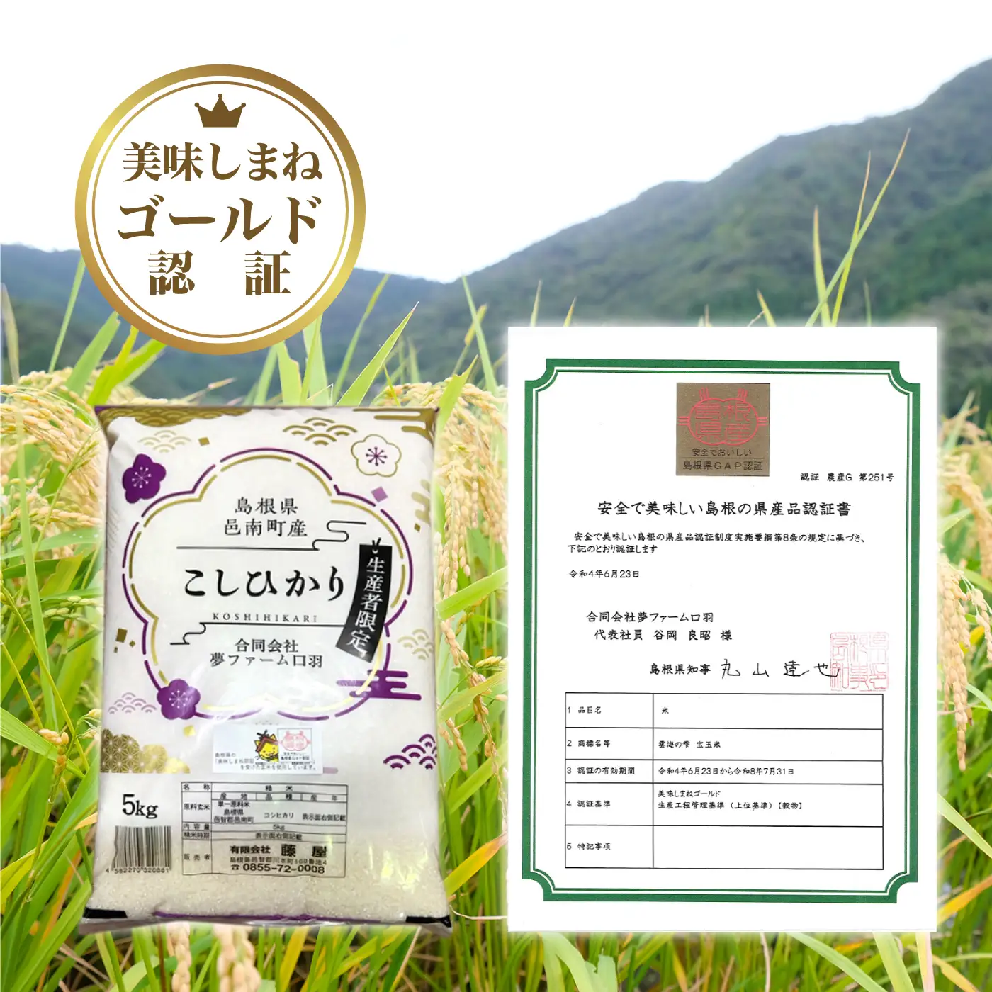 令和7年産≪美味しまね認証産品≫島根県邑南町産　コシヒカリ　10kg