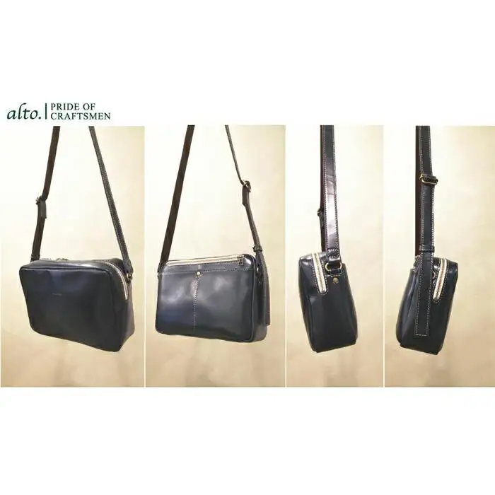 【alto.】BOX型ショルダーバッグ　AMSB-1151（ネイビー）