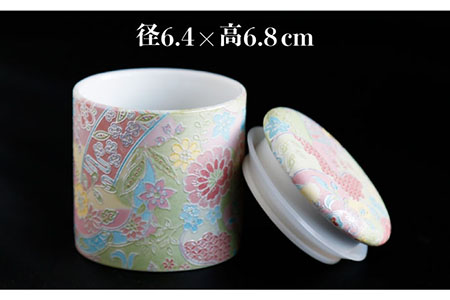 【美濃焼】 仏具 ファンシー骨壺 ミニ 『華友禅』  多治見市/佐々木陶器  法具 法要 骨つぼ 蓋 仏具 ミニ コンパクト おしゃれ 個性 上品 上質 手作り 贈答 贈り物 送料無料  [TAJ007]