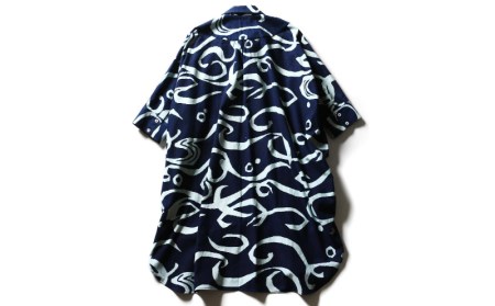 「LEQUIOSIAN」【ナミカゲ柄】印花布ビッグシャツ