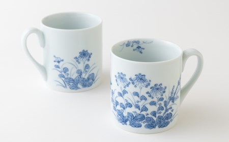 〈嘉久正窯〉菊萩マグカップ2個セット