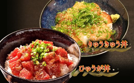 ぶり・まぐろの漬け（ひゅうが）丼セット  ぶりのりゅきゅう100g×4P・まぐろ120g×4P | 津久見市