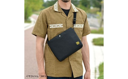 サコッシュ／260　バンナイズ バリスティック ナイロン ブラック 斜め掛け 耐久性 お散歩 買い物 お出かけ ファッション カバン バッグ 