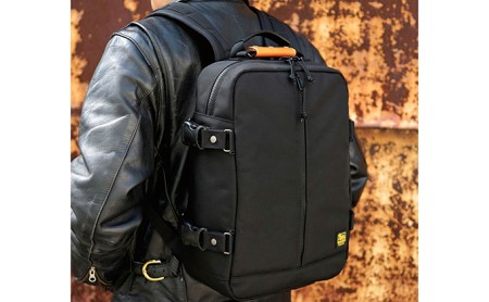 シンプルワーキングベース ＜ワイド＞　バンナイズ バリスティック ナイロン ブラック  リュック バックパック 耐久性 大容量 ファッション バッグ カバン 