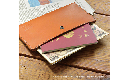 ぬめ革のパスポート・紙幣用ケース／ストッパー付き　バンナイズ 本革 ヌメ革 旅行 トラベル ファッション小物 ファッション 