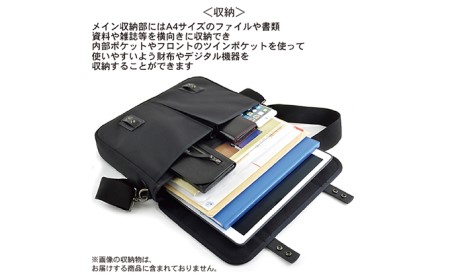 薄型ブリーフケース／A4　バンナイズ バリスティック ナイロン ブラック PC収納 耐久性 ワーク ファッション カバン バッグ 