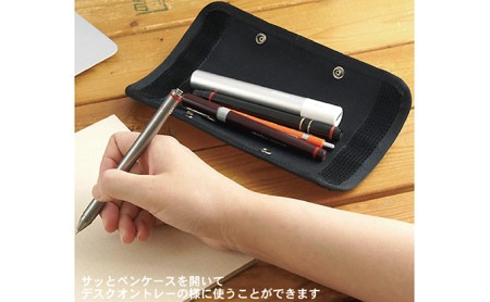 デスクオントレー兼 薄型オープンペンケース　バンナイズ バリスティック ナイロン ブラック シャーペン 鉛筆 ステーショナリー バッグイン 雑貨 日用品 文房具 