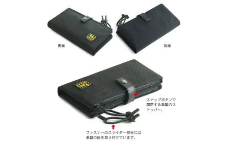 バンナイズ　ダブルファスナーウォレット　バンナイズ バリスティック ナイロン ブラック 財布 大容量 カード ファッション小物 ファッション 