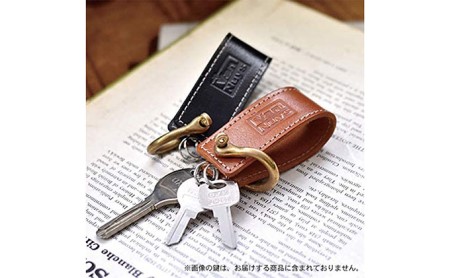 ビンテージオイルシュリンクレザーのキーホルダー　バンナイズ オイル シュリンク レザー  鍵 キー ファッション小物 ファッション  ビンテージキャメル