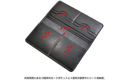 カードと紙幣収納のロングウォレット/スタンダードタイプ　バンナイズ オイル シュリンク レザー 本革 財布 長財布 ファッション小物 ファッション カバン バッグ 