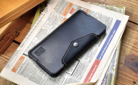 キャッシュレス時代の紙幣を折らない薄型財布 Ver.3　長財布 ウォレット キャッシュレス ぬめ革 ヌメ革 耐久性 ブラック バンナイズ VanNuys ファッション小物 アクセサリー 