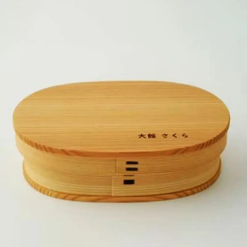160P6003 【大館曲げわっぱ】小判弁当(小)名前入り【配送日指定不可】