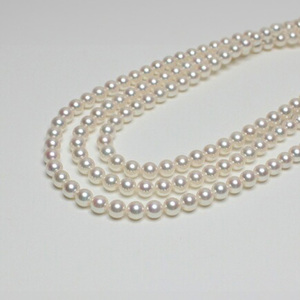 7.5-8ミリ アコヤ真珠 ロングネックレス 「ロープ」 / アクセサリー