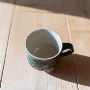 メラメラ マグカップ 緑 食器 カップ 陶芸品 工芸品 木と土calm プレゼント ギフト クリスマス お誕生日 結婚祝い 下関市 GQ001