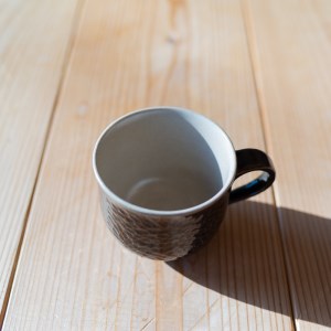 メラメラ マグカップ 茶 食器 カップ 陶芸品 工芸品 木と土calm プレゼント ギフト クリスマス お誕生日 結婚祝い 下関市 GQ002