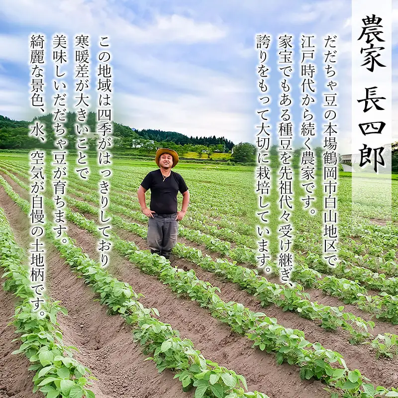 【令和8年産先行予約】【訳あり】本場白山産 白山だだちゃ豆【尾浦(おうら)】 2kg（500g×4袋）　農家 長四郎