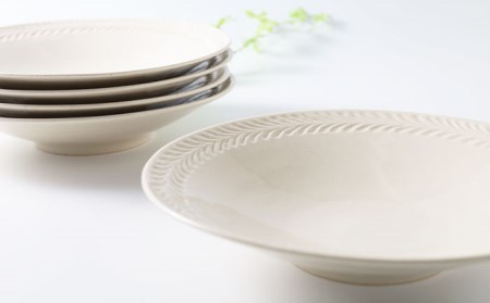 【波佐見焼】ローズマリー （アイボリー） マルチボウル 5個セット 食器 皿 【福田陶器店】 [PA270]  波佐見焼
