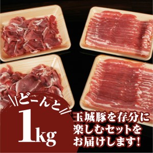 玉城豚小間切れ・バラスライスセット [肉 豚肉]