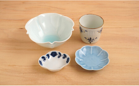 有田焼 涼しげブルー 夏のうつわセット マルシゲ陶器 食器 器 うつわ 陶磁器 皿 ギフト 贈答 35000円 3.5万円 A35-464