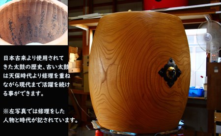 小城の職人が作る長胴太鼓（1.6尺） 伝統の鼓動（谷口太鼓店）  G320-001