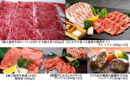 【てらおかの能登牛】定期便 5回コース・A5プレミアムK [てらおか風舎（寺岡畜産） 石川県 志賀町 AA4272]