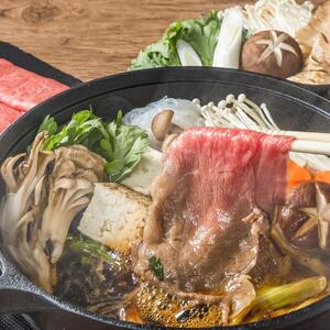 博多和牛A5～A4 すき焼用 肩ローススライス400g　たれ付【化粧箱入】