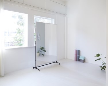 リフェクスミラースポーツミラーキャスター付 (フィルムミラー) RM-09 (キャスター含む幅122cm×高さ196cm×厚み46cm) [0402]