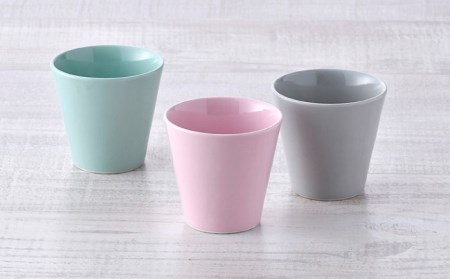 【波佐見焼】ミニ コップ（ジェダイ/ミルキーピンク/ミルキーグレー） タンブラー 3色セット 食器 皿 【ROXY・HASAMI】 [SB157]  波佐見焼