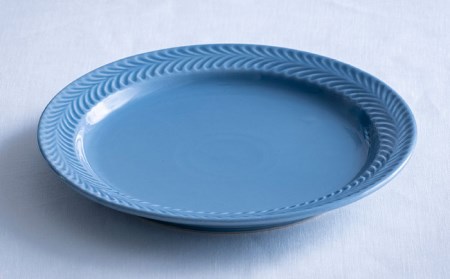【波佐見焼】ローズマリー リム プレートL ブルーグレー 食器 皿 【翔芳窯】 [FE215]  波佐見焼