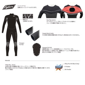 ウエットスーツ CYBER 3/3mm LIGHT-ZERO-Ltd フルスーツ FALL/WINTER仕様 Mサイズ
