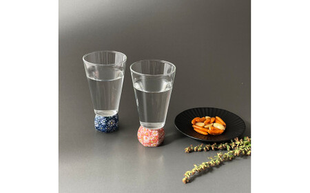 有田焼 ひとくちグラス（赤・青小菊 各2個セット）東洋セラミックス 食器 器 うつわ 陶磁器 皿 ギフト 贈答 35000円 3.5万円 A35-458