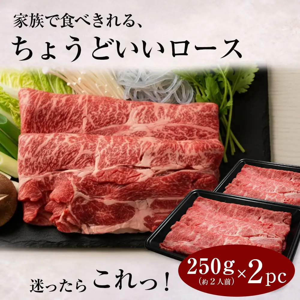 淡路牛ロース すき焼き用 500g（250ｇ×2） すき焼き