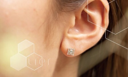 【tier】 K10YG ブルートパーズ スターダストピアス [山梨 ジュエリー ピアス ダイヤ ブルートパーズ] 山梨県 甲斐市 AD-228