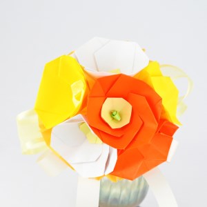春のお花 [ポピーのブーケ] 手作りブーケキット・親子で作れる動画付き【0472】