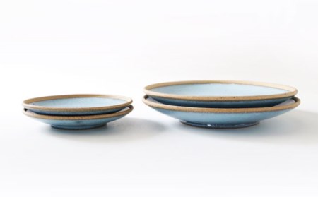 【波佐見焼】BLUE プレート 25cm 17cm ペアセット 食器 皿 【奥川陶器】 [KB54]  波佐見焼