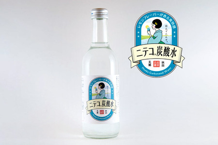 ニテコ炭酸水 レモンフレーバー300ml×24本セット あきた美郷づくり