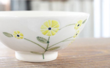 【美濃焼】flor フロル ごはん 茶碗 ペア【豊泉窯】 お茶碗 ペア かわいい 茶碗 可愛い 器 うつわ 美濃焼 ごはん 白米 かわいい [TBT003]