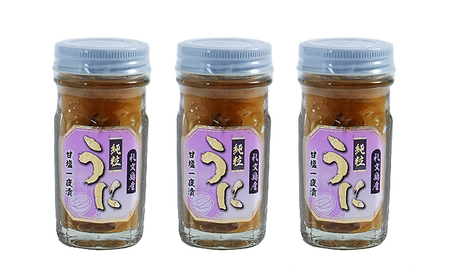 北海道 礼文島産 まろやかなコク キタムラサキウニ 甘塩一夜漬 60g×3本［株式会社やまじょう］【 うに ウニ 雲丹 一夜漬け 塩うに ムラサキウニ 珍味 おつまみ 酒の肴 ご飯のお供 贈答 ギフト 】