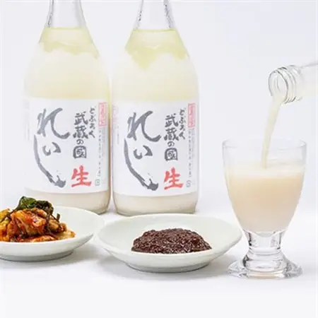 生どぶろく「武蔵の國 れいし-麗姿-」3本と自家製キムチ(500g)とちから味噌(220g)_酒・アルコール     調味料 味噌  みそ  惣菜・加工品 キムチ 漬物 _【配送不可地域：離島】【1075007】