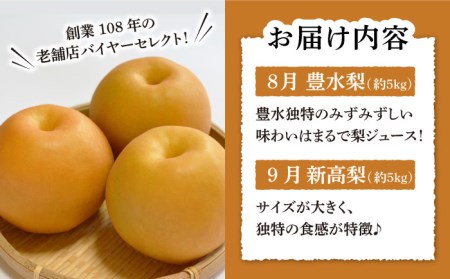 【2026年8月-発送】【2回定期便】南島原市産！梨 食べ比べ / 梨 なし ナシ 果物 フルーツ 豊水梨 新高梨 / 南島原市 / ながいけ [SCH046] 