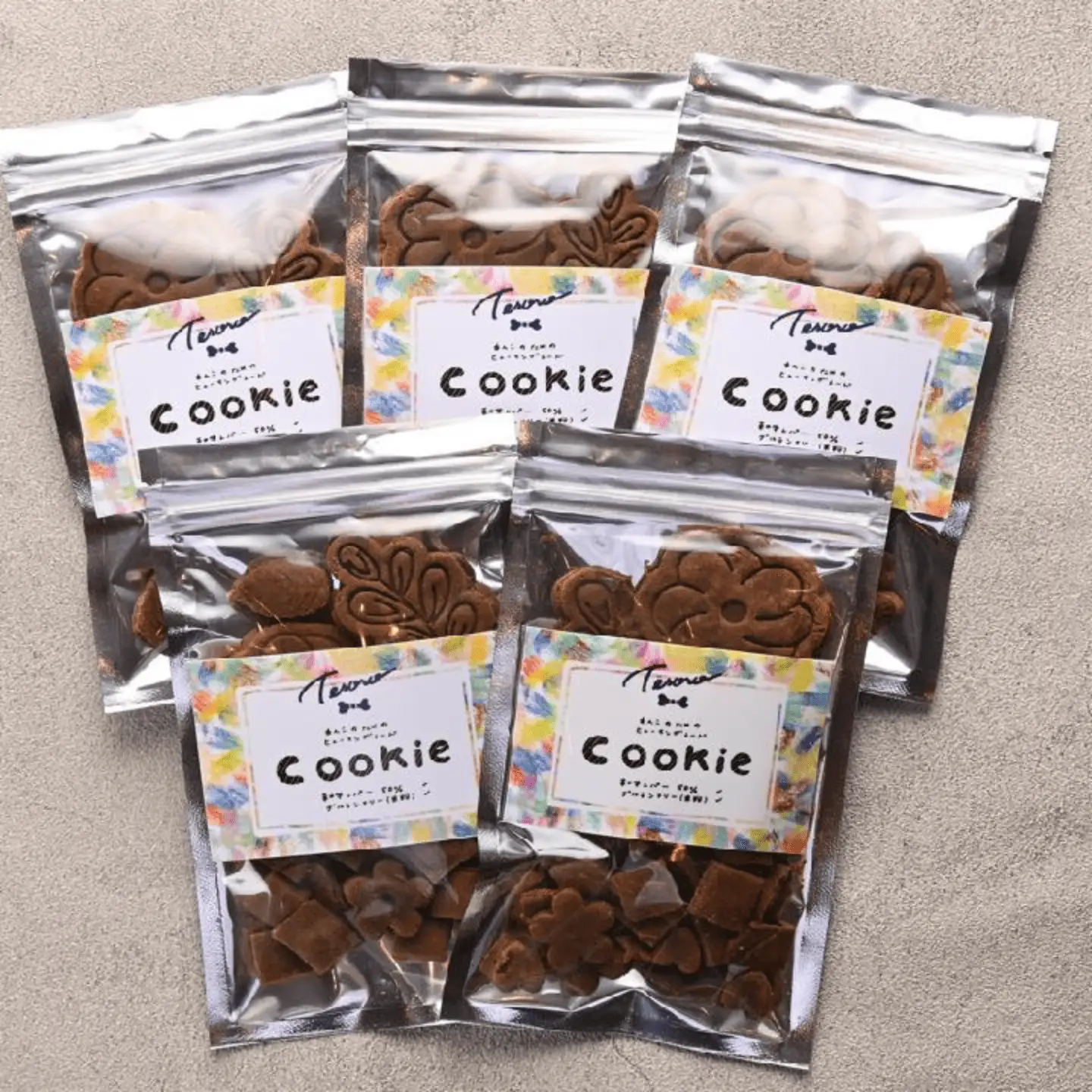 【Tesoro】わんこ用／和牛レバー米粉のクッキー　5袋入り　クッキー