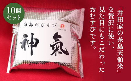 【白米】冷凍 おむすび 10個（10種×各1個）  セット 糸島市 / 糸島おむすび 神氣 [ANL001]