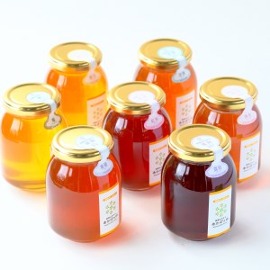 田舎はちみつ あかぼっけ 全7種(500g) 月ごとに楽しむはちみつセット  ／ 無添加 非加熱 生はちみつ ハチミツ 蜂蜜 セット 季節 人気 茨城県 五霞町