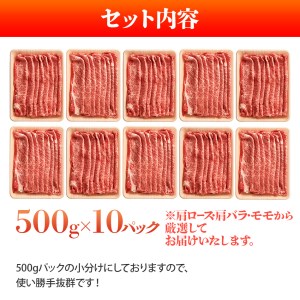訳アリ 博多和牛 しゃぶしゃぶすき焼き用 (肩ロース・肩バラ・モモ) 5kg(500g×10p) 黒毛和牛 牛しゃぶ 牛肉