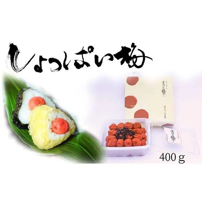 無添加　しそ梅　しょっぱい（食べごろLサイズ400g）紀州南高梅【梅農家手づくり梅干】