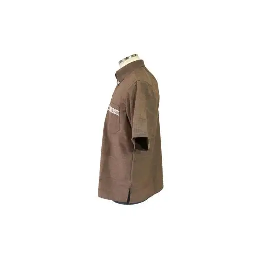 みんさウェア ボタンダウン（ココア） 男性用 LLサイズ AI-019
