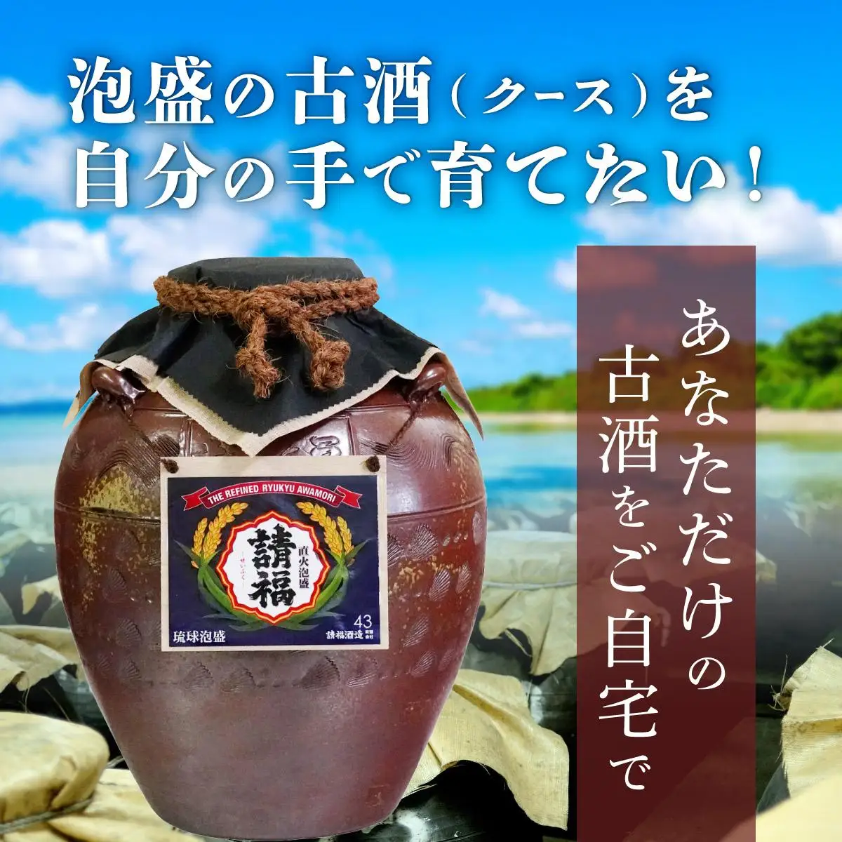 請福酒造泡盛43度 五升甕 AK-18