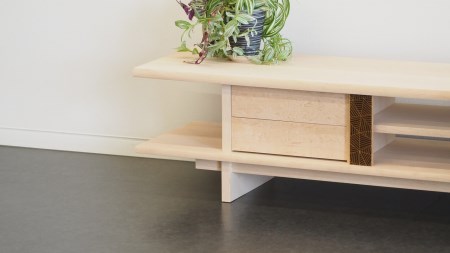 C014 テレビ ボード オーダーメイド 横幅1,600mm 北海道 鷹栖町 寄木細工 手作り 北海道産 無垢材 木工 木材 インテリア リビング 工房そなも テレビ ボード 