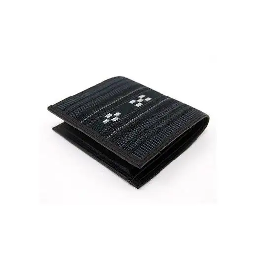 みんさー二つ折財布 ヤッサミ黒 | AZ-028