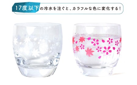 冷感酒器春秋ペア【金陶苑】 グラス コップ セット おしゃれ ペア ガラス 贈答 贈り物 ギフト プレゼント [TBX014]